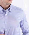 Crocodile Men Formal Plain Slim Fit Shirt - Royal Purple