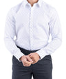 Crocodile Men Formal Printed Slim Fit Shirt - Angel Blue