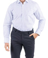 Crocodile Men Formal Stripe Regular Fit Shirt - Maroon