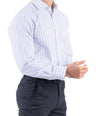 Crocodile Men Formal Stripe Regular Fit Shirt - Maroon