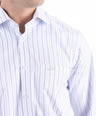 Crocodile Men Formal Stripe Regular Fit Shirt - Maroon