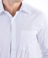 Crocodile Men Formal Plain Slim Fit Shirt - Egret