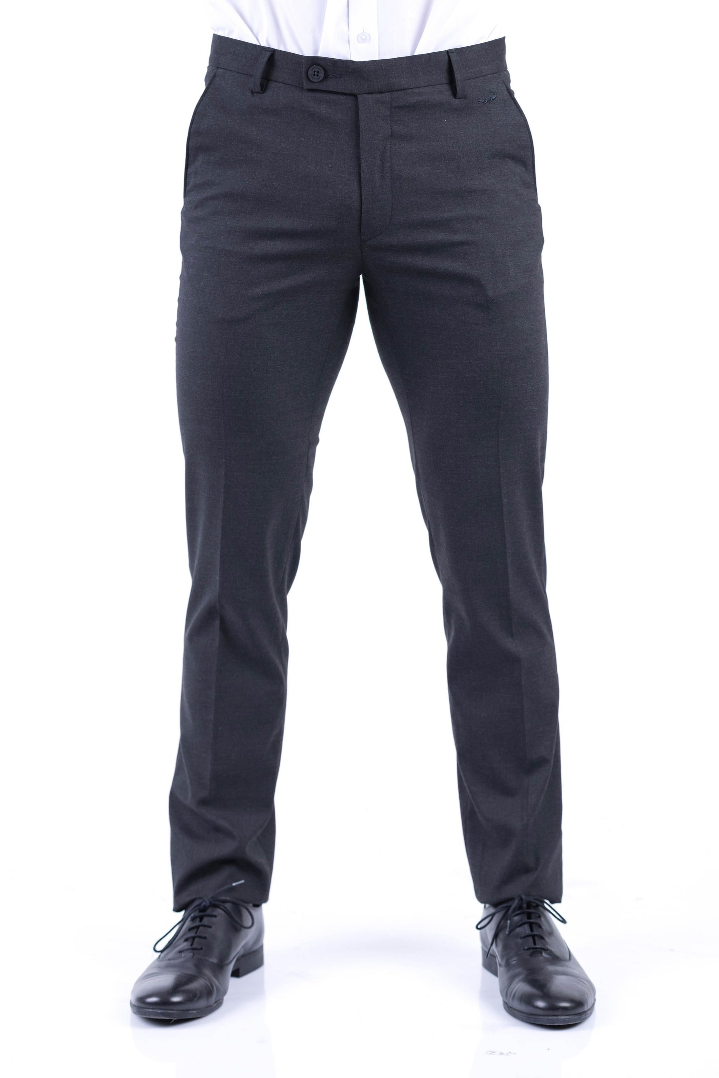 Crocodile Formal Entry Plain Slim Fit Trouser - Charcoal