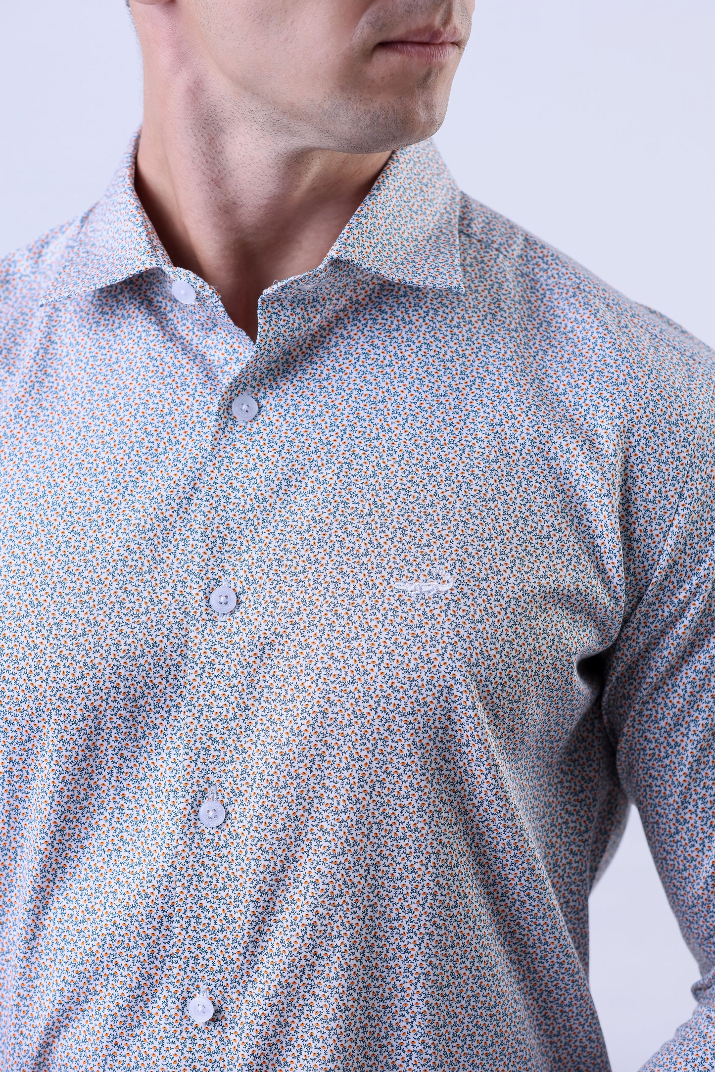 CROCODILE MEN SEMI CASUAL SHIRTS SLIM FIT FS-Vapous Grey