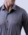 CROCODILE MEN SEMI CASUAL SHIRTS SLIM FIT FS-Charcoal
