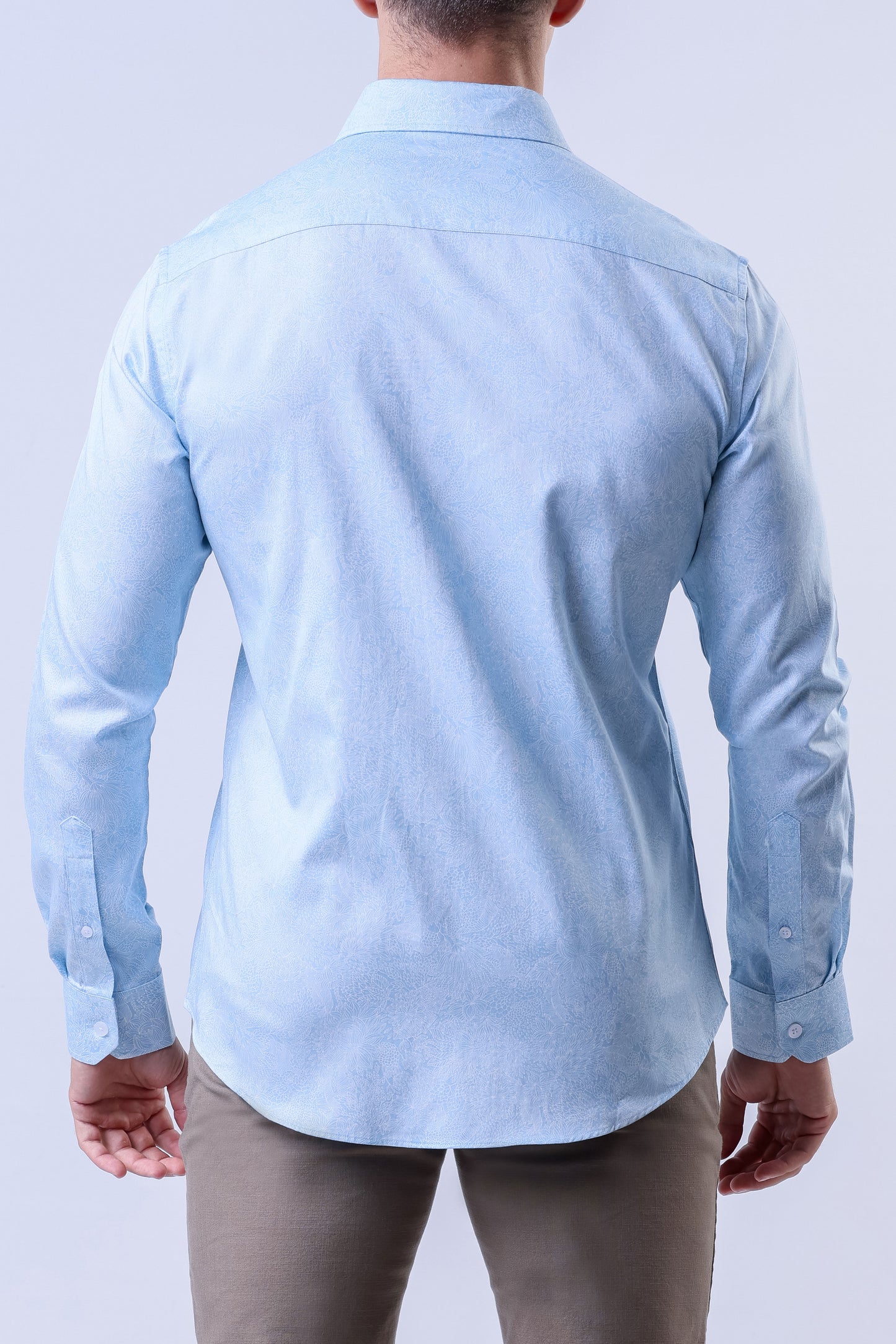 CROCODILE MEN SEMI CASUAL SHIRTS SLIM FIT FS-Dream Blue