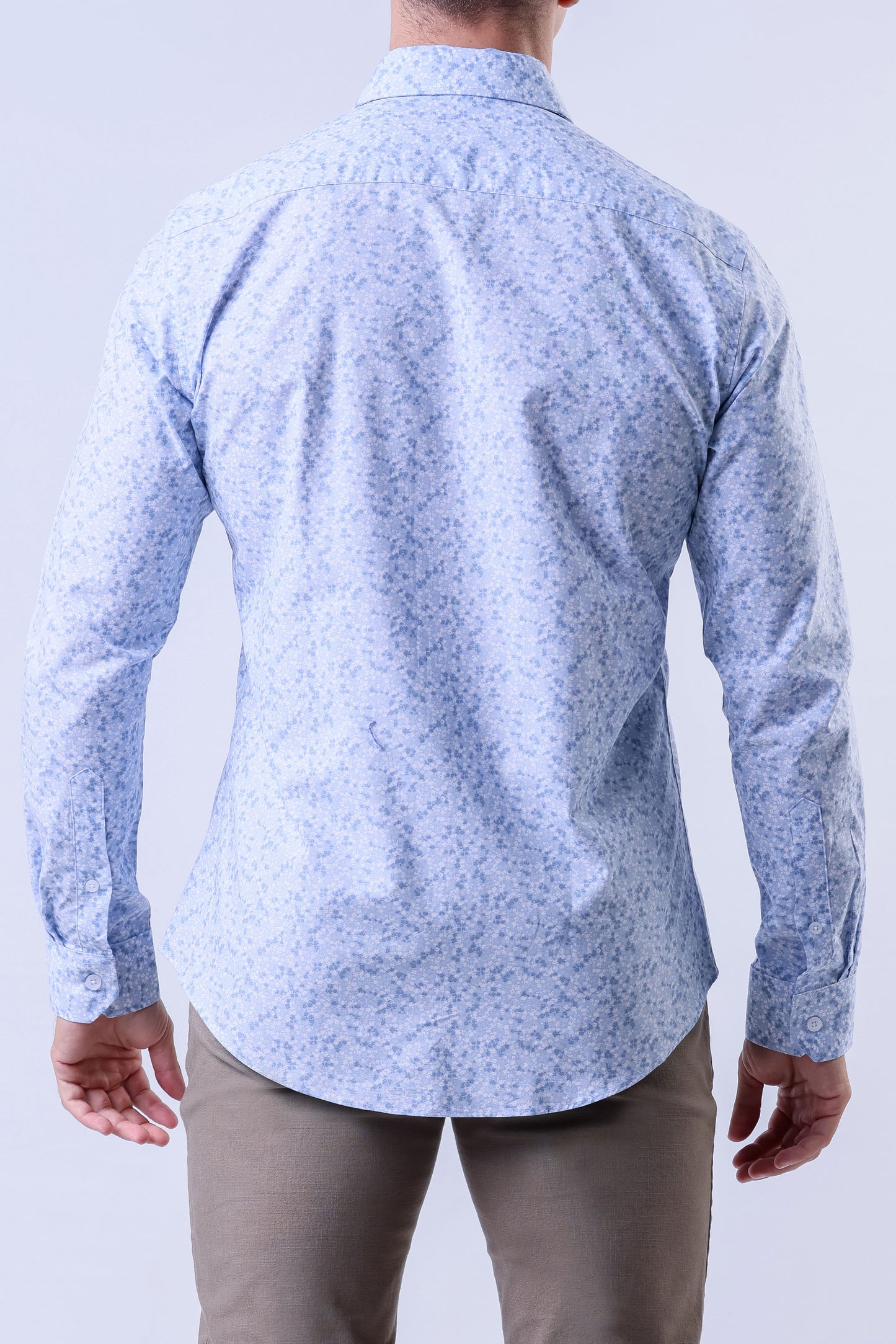 CROCODILE MEN SEMI CASUAL SHIRTS SLIM FIT FS-Baby Blue