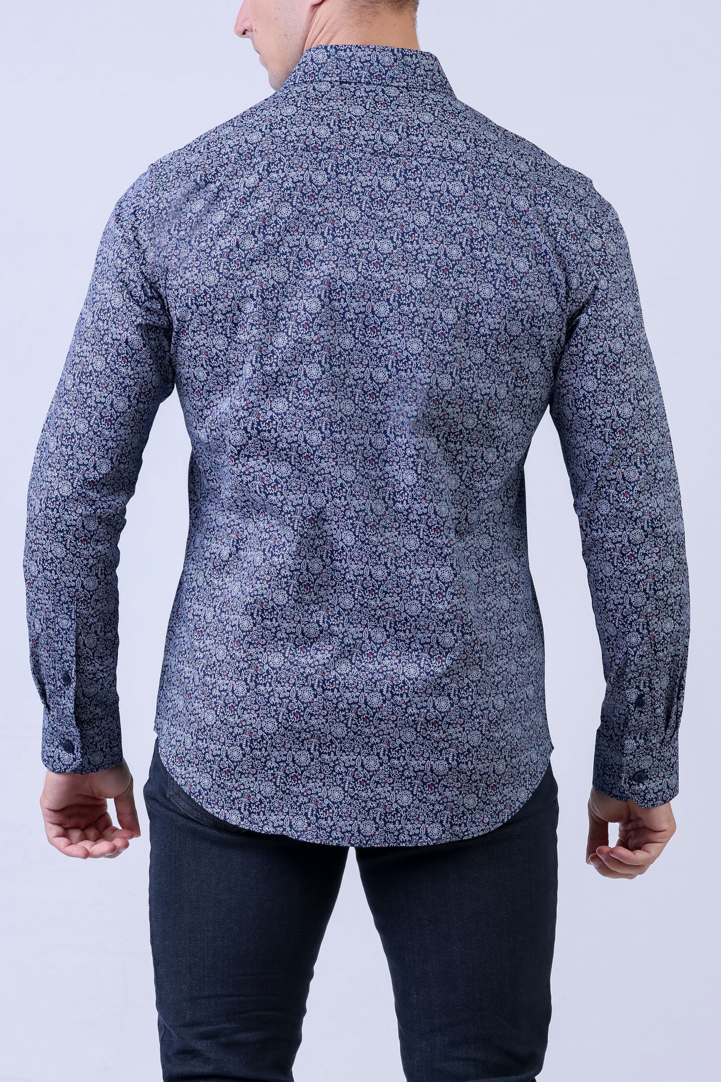 CROCODILE MEN SEMI CASUAL SHIRTS SLIM FIT FS-Navy