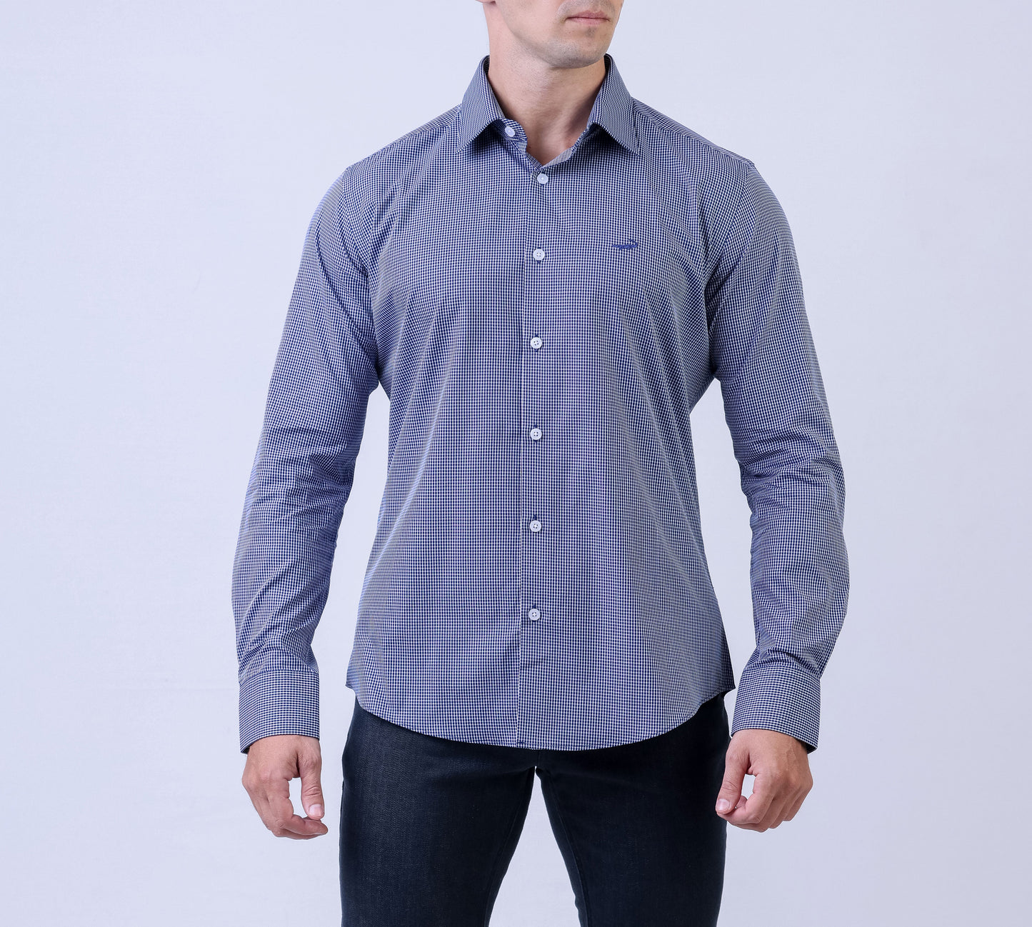 CROCODILE MEN FORMAL SEASONAL SHIRT SLIM FIT FS-Estate Blue