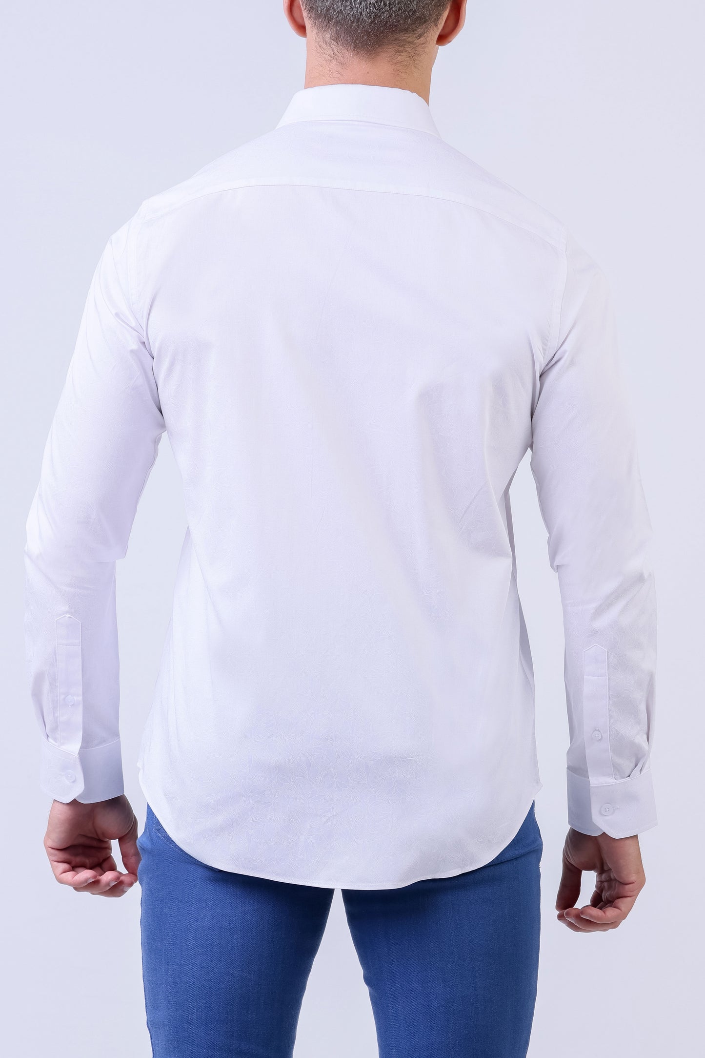 CROCODILE MEN SEMI CASUAL SHIRTS SLIM FIT FS-Snow White