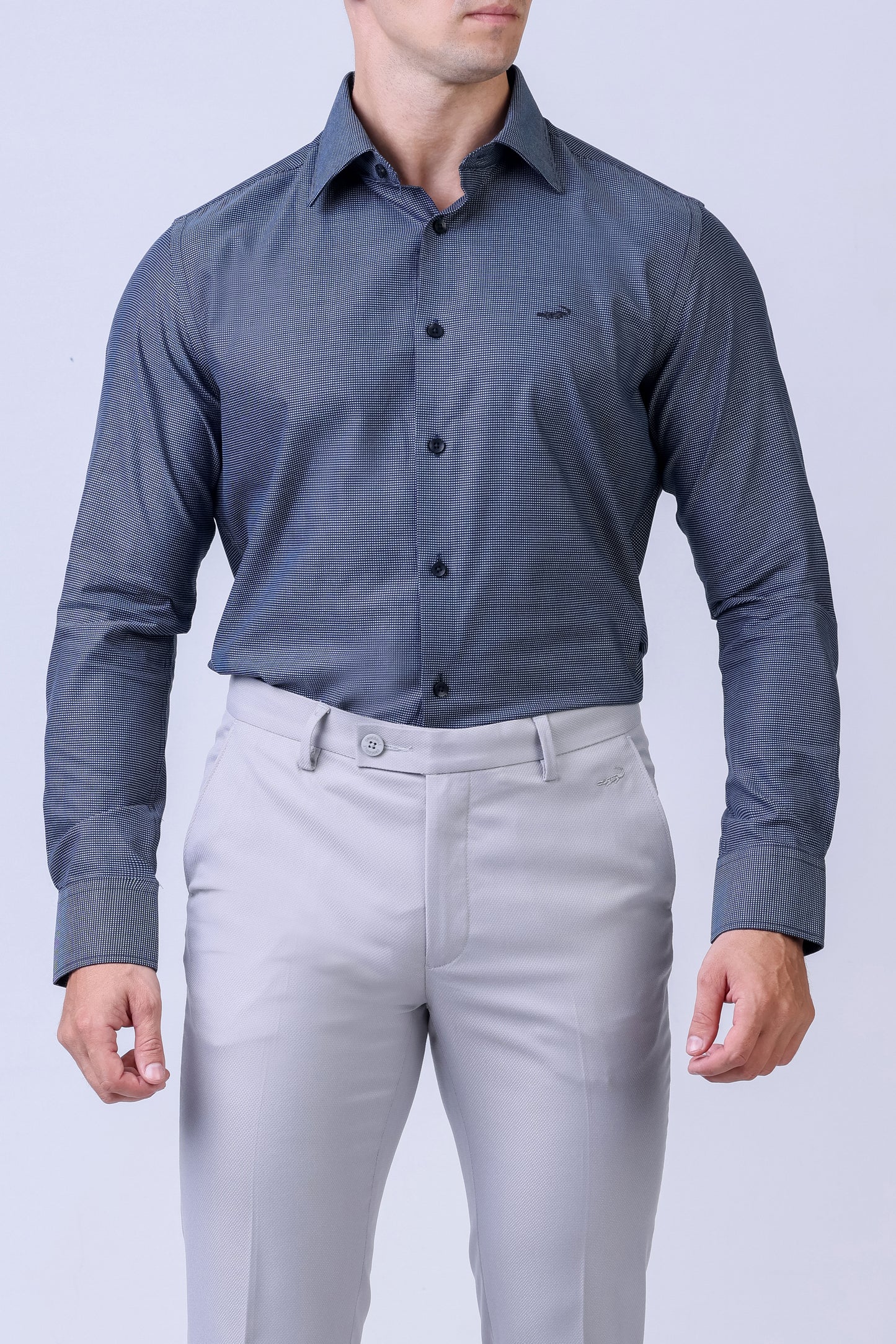 CROCODILE MEN EVENING SHIRT SLIM FIT FS-Licorice