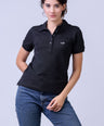 CROCODILE LADIES PIMA POLO HS-Black