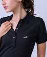 CROCODILE LADIES PIMA POLO HS-Black