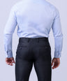 CROCODILE MEN FORMAL SEASONAL SHIRT SLIM FIT FS-Blue Forget Me Not