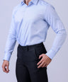 CROCODILE MEN FORMAL SEASONAL SHIRT SLIM FIT FS-Blue Forget Me Not