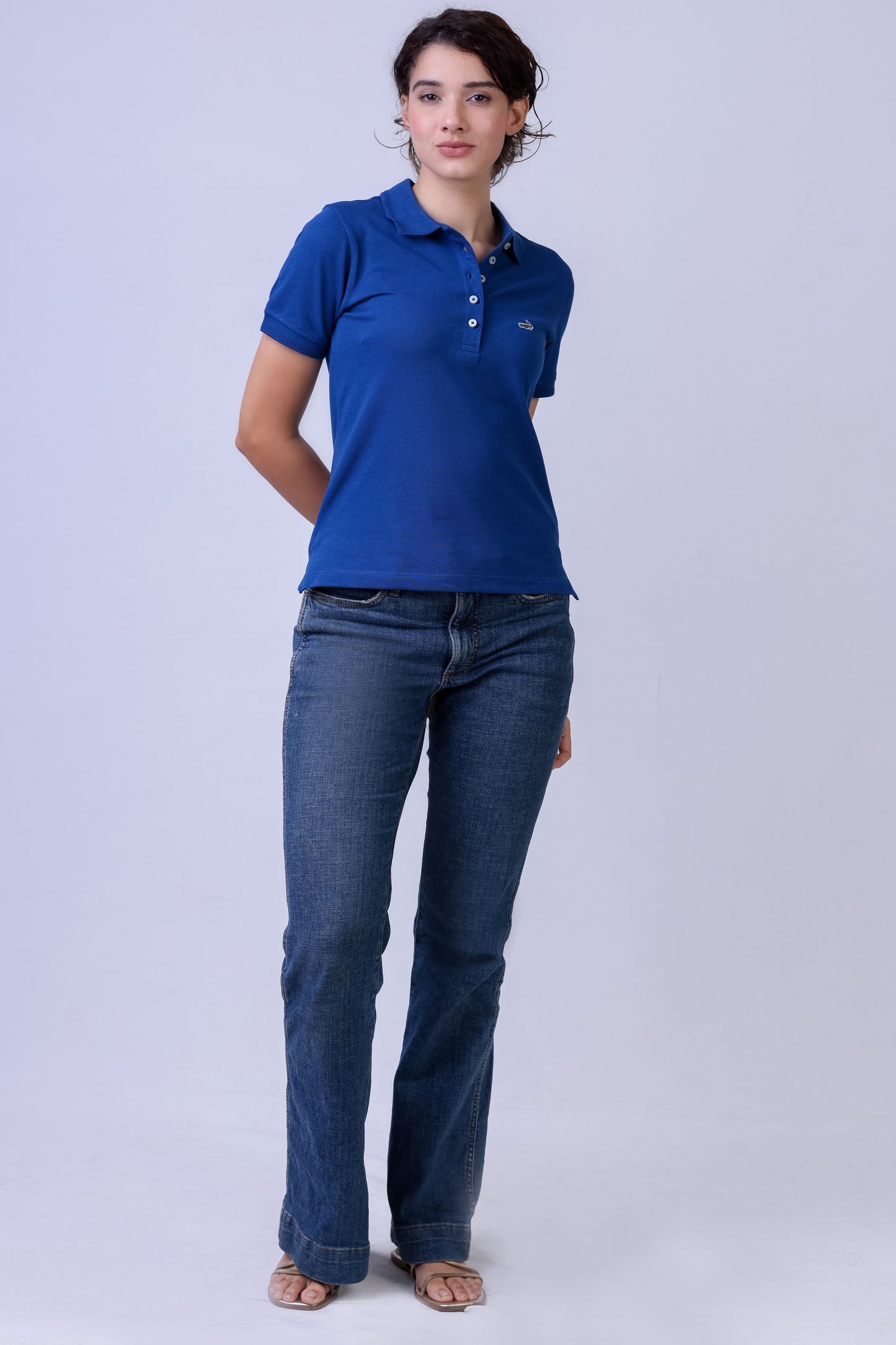 CROCODILE LADIES PIMA POLO HS-True Navy