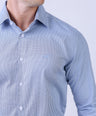 CROCODILE MEN FORMAL SEASONAL SHIRT SLIM FIT FS- Blue Depths