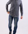 Crocodile Semi Casual Regular Fit Shirt-Charcoal
