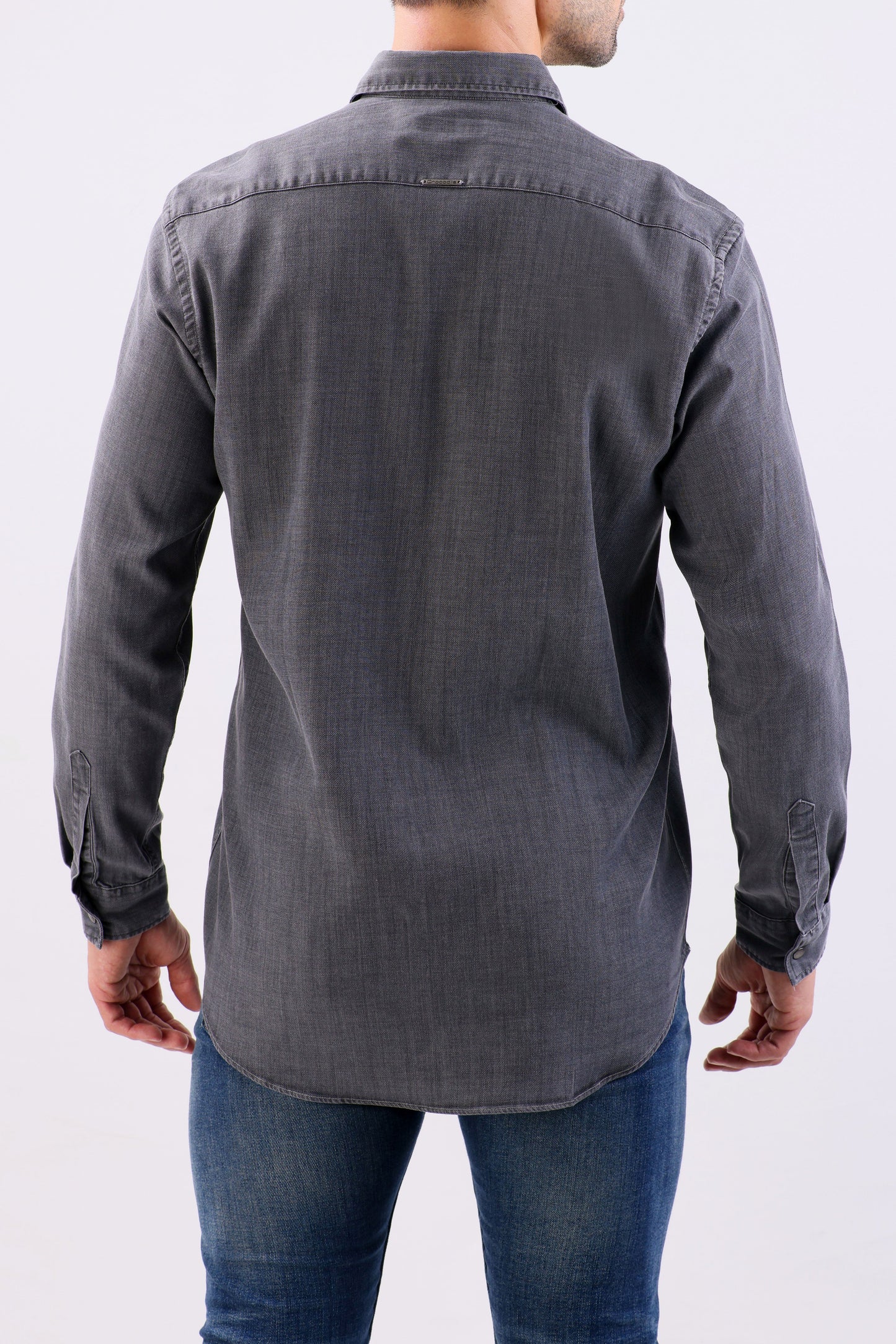 Crocodile Semi Casual Regular Fit Shirt-Charcoal