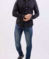Crocodile Semi Casual Slim Fit-Pirate Black