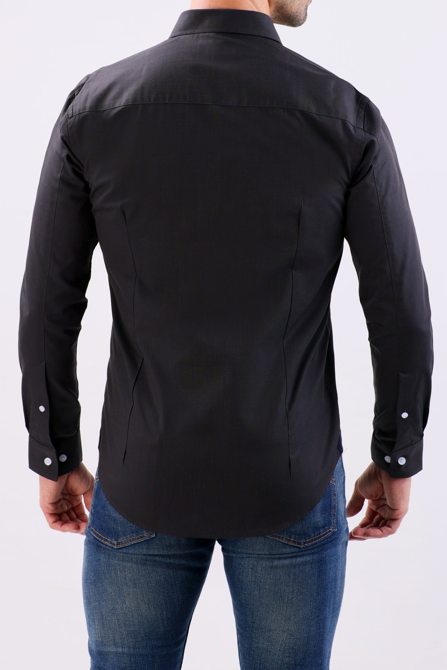Crocodile Semi Casual Slim Fit-Pirate Black