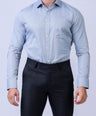 CROCODILE MEN SUPERIOR FORMAL SHIRT SLIM FIT FS-Blue Faience