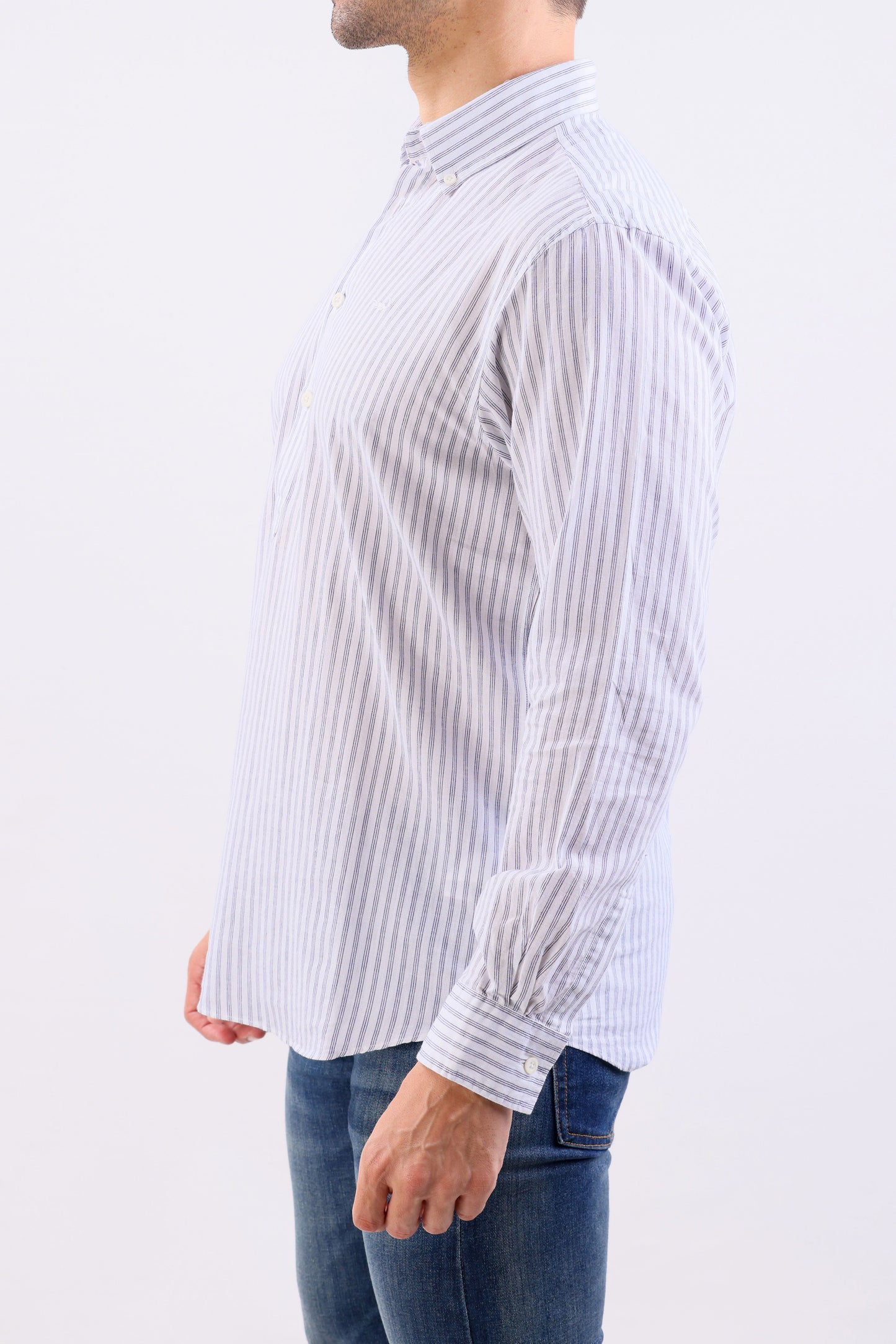 Crocodile Semi Casual Stripe Regular Fit-Insignia Blue
