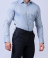 CROCODILE MEN SUPERIOR FORMAL SHIRT SLIM FIT FS-Blue Faience