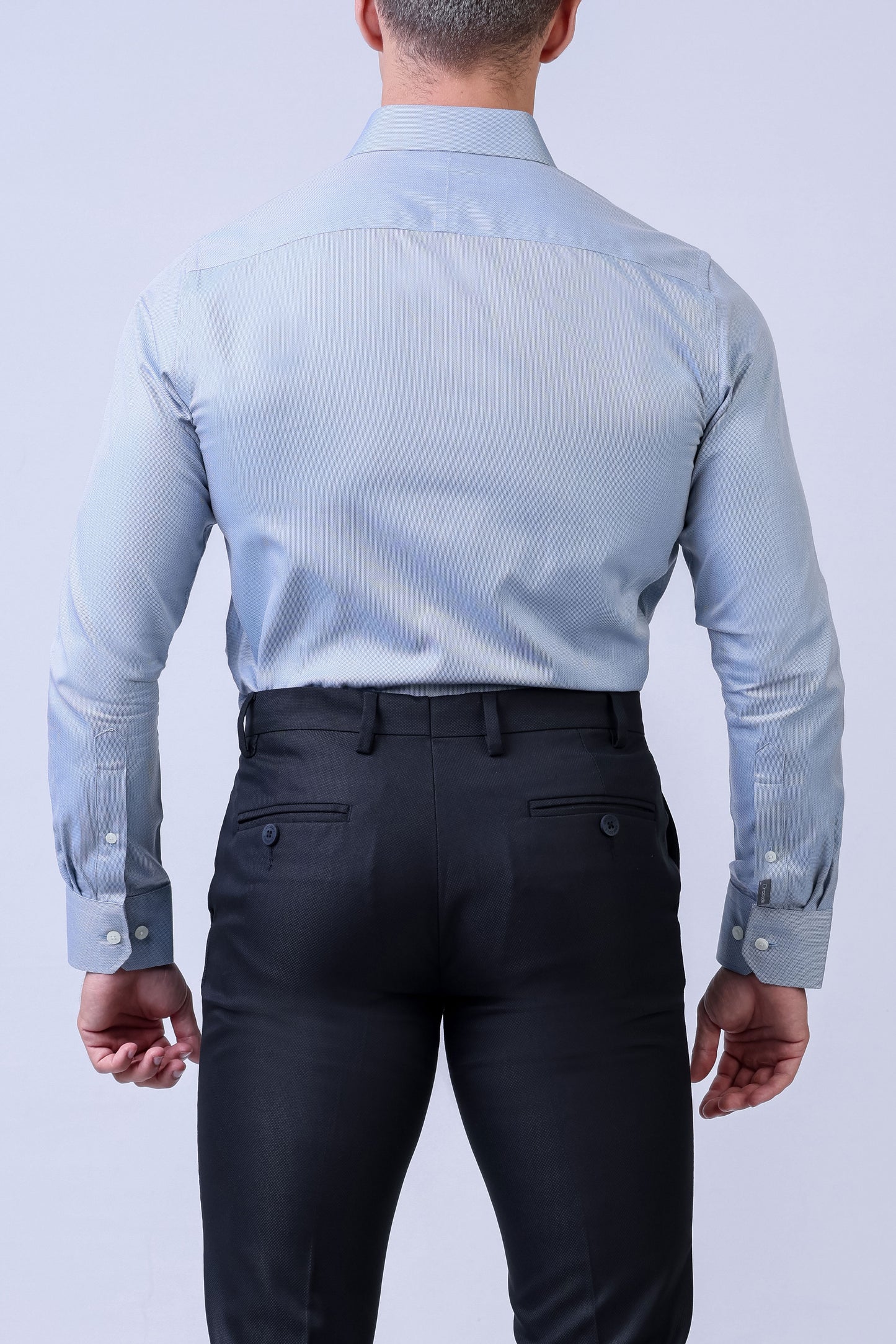 CROCODILE MEN SUPERIOR FORMAL SHIRT SLIM FIT FS-Blue Faience