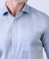 CROCODILE MEN SUPERIOR FORMAL SHIRT SLIM FIT FS-Blue Faience