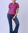 CROCODILE LADIES PIMA POLO HS-Purple Boysenberry