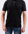 Crocodile Single Jersey Slim Fit Polo-Black
