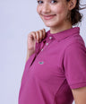 CROCODILE LADIES PIMA POLO HS-Purple Boysenberry