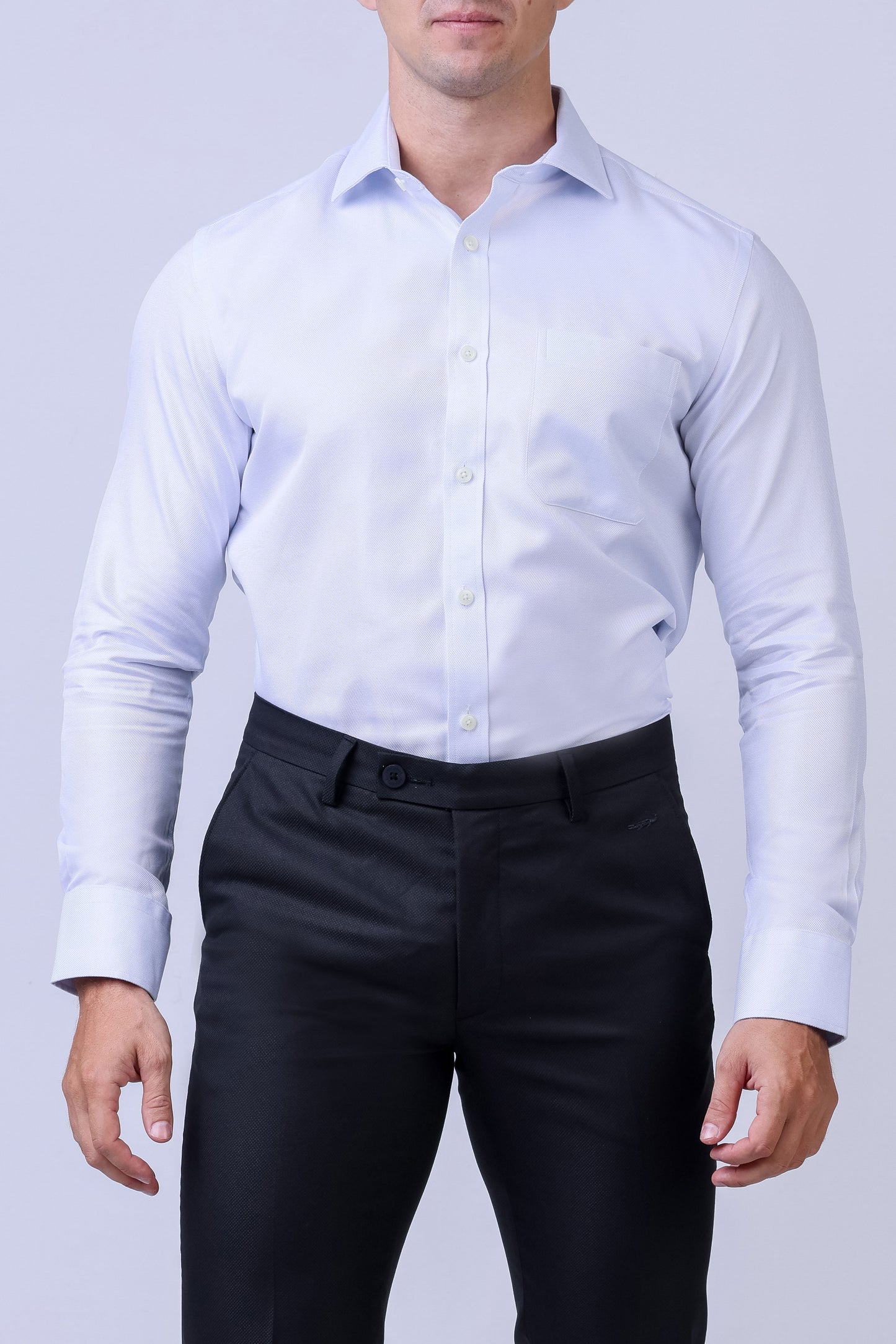 CROCODILE MEN SUPERIOR FORMAL SHIRT SLIM FIT FS-Cashmere Blue