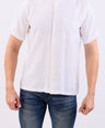 Crocodile Leisure Fit Linen Shirt-Off White