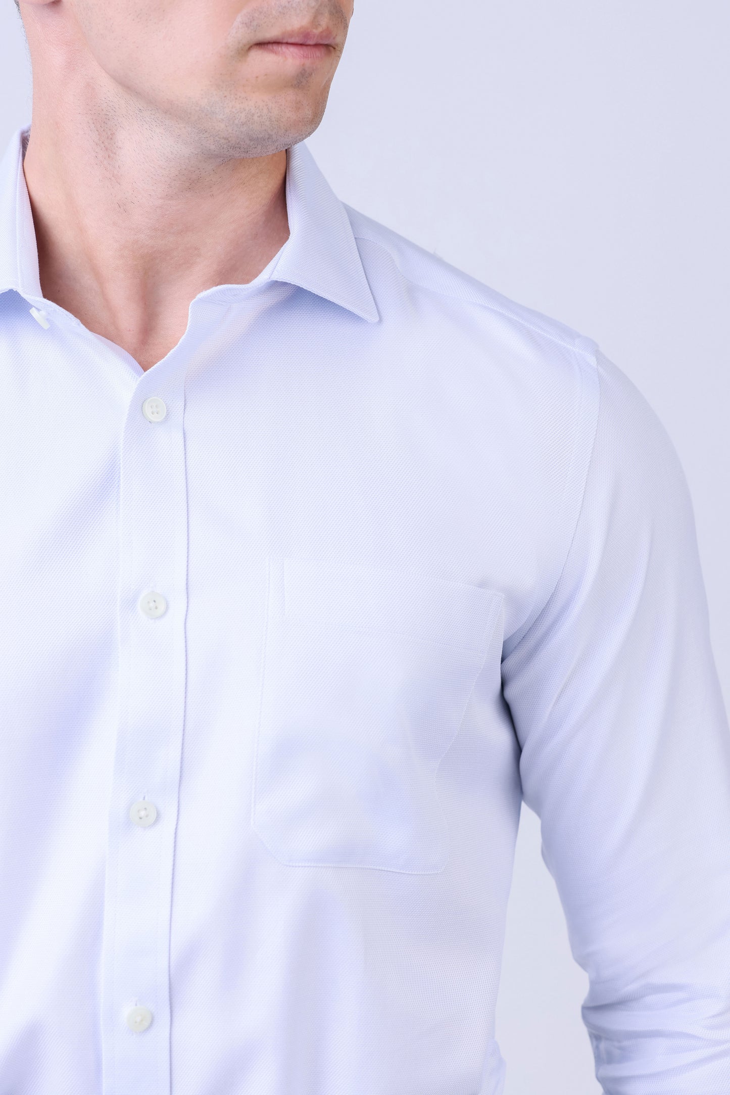 CROCODILE MEN SUPERIOR FORMAL SHIRT SLIM FIT FS-Cashmere Blue