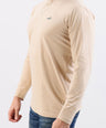 Crocodile Crew Neck Single Jersey Slim Fit-Beige