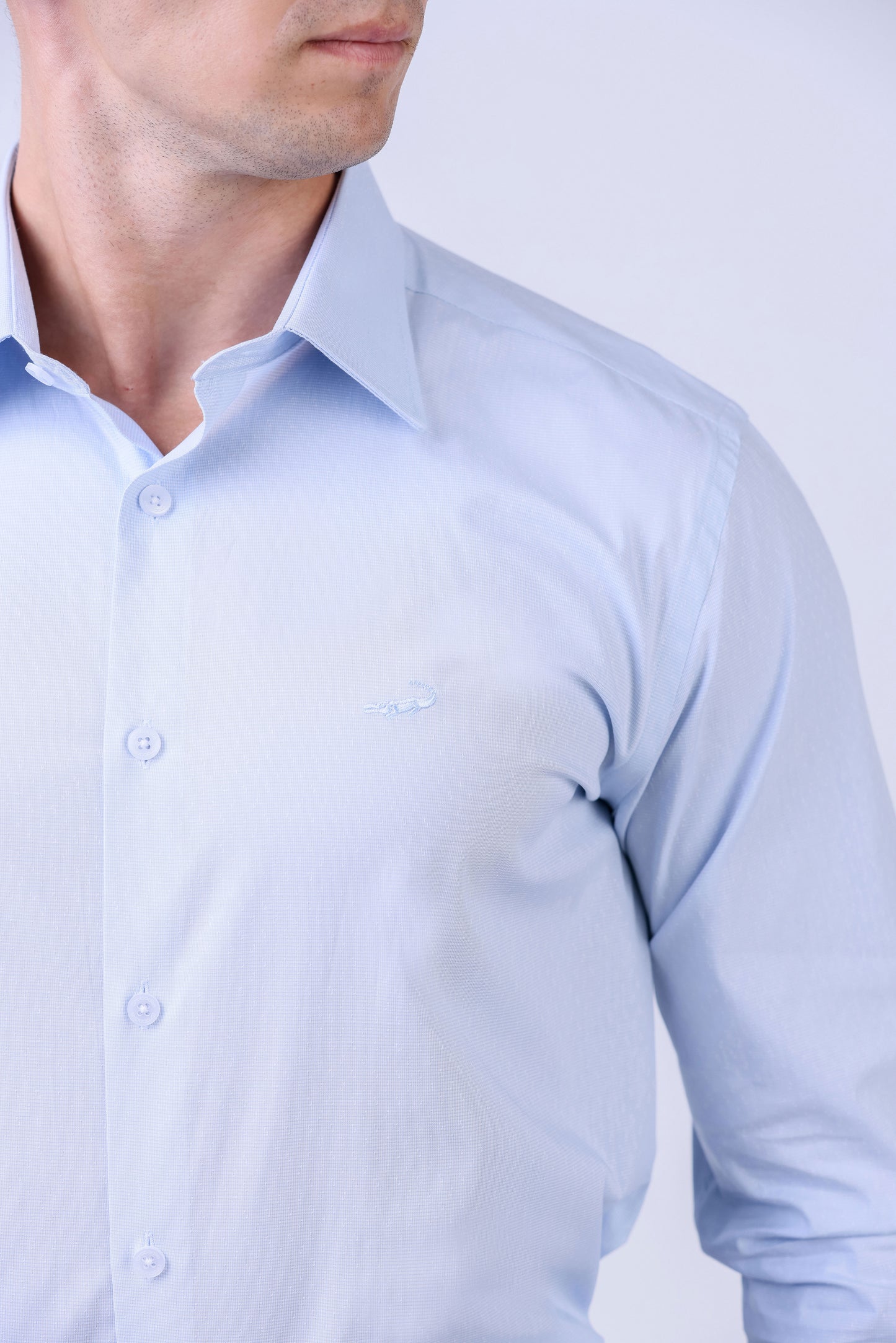 CROCODILE MEN FORMAL SEASONAL SHIRT SLIM FIT FS- Lavender Blue