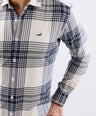 Crocodile Semi Casual Checks Slim Fit-Creme Brulee