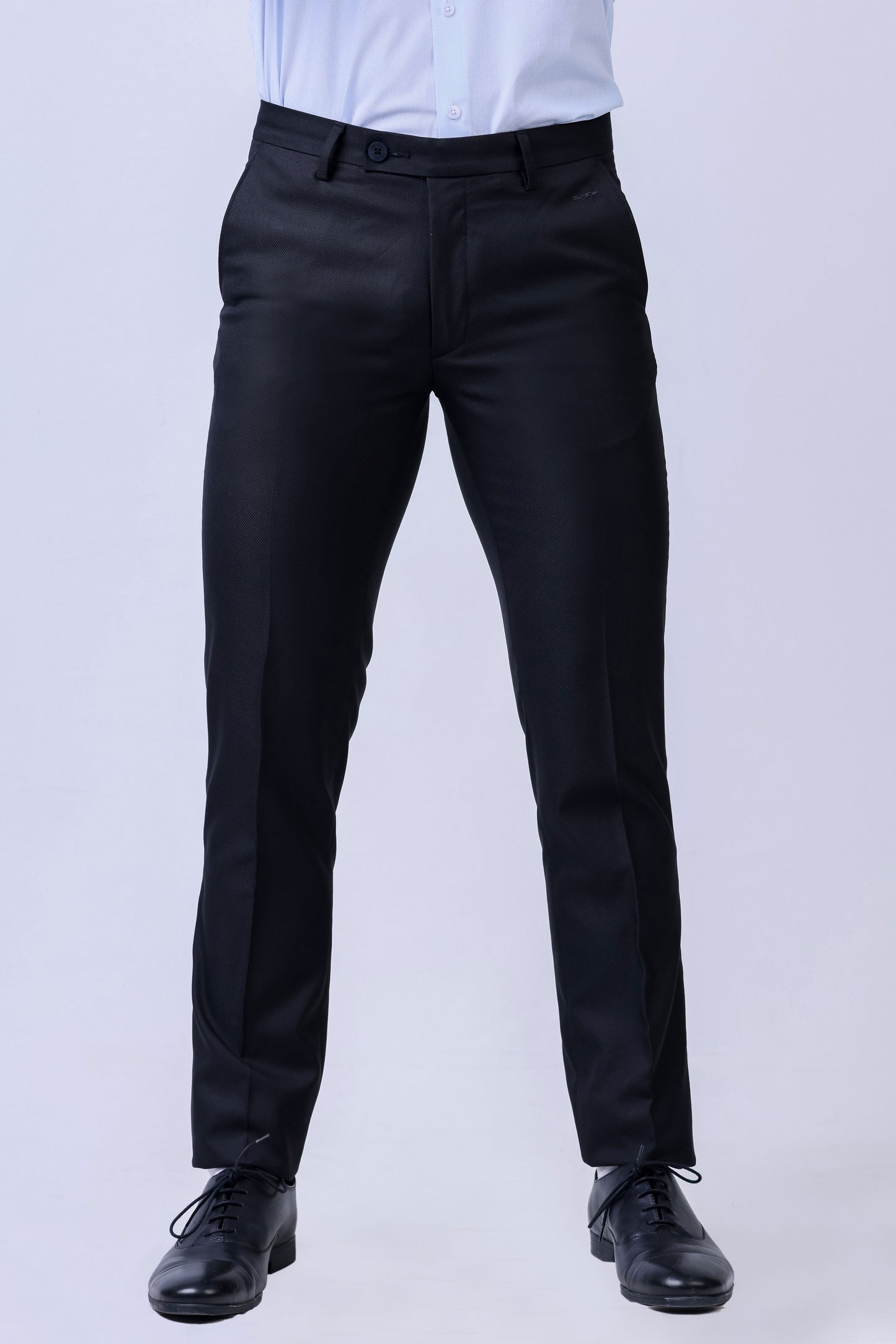 CROCODILE MEN ENTRY FORMAL SLIM FIT TROUSER-Black