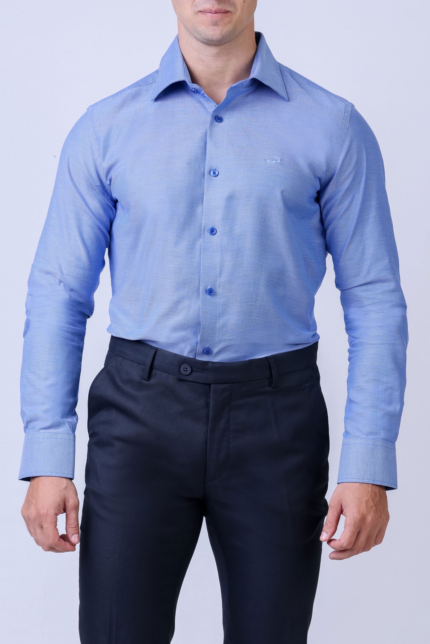 CROCODILE MEN EVENING SHIRT SLIM FIT FS-Baby Blue