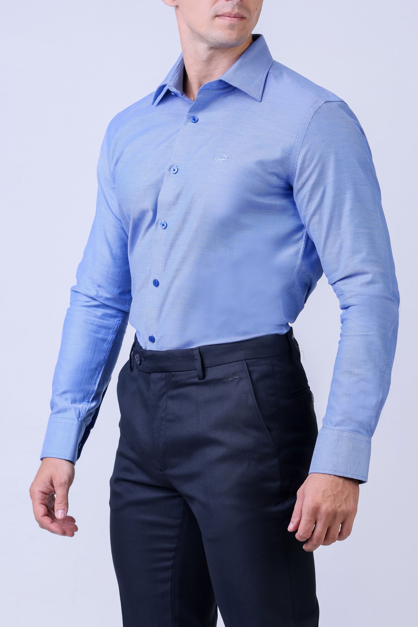 CROCODILE MEN EVENING SHIRT SLIM FIT FS-Baby Blue