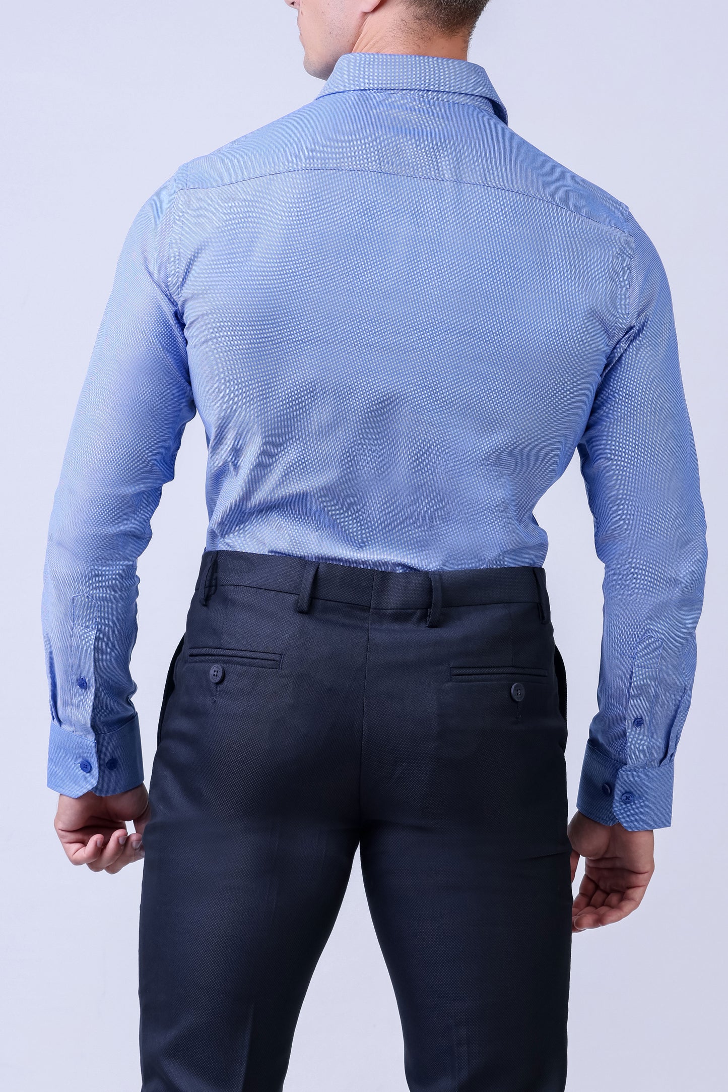 CROCODILE MEN EVENING SHIRT SLIM FIT FS-Baby Blue