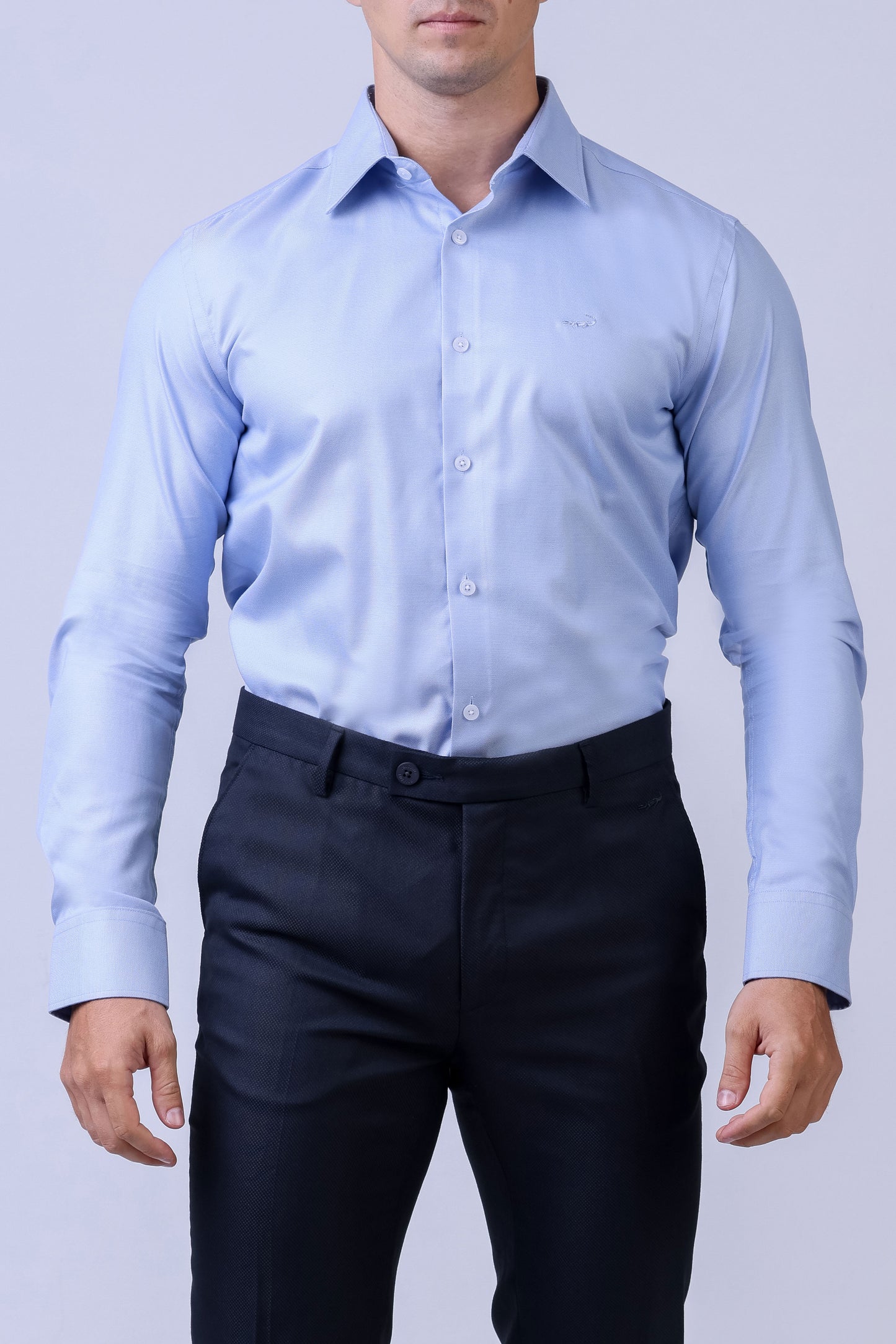 CROCODILE MEN FORMAL SEASONAL SHIRT SLIM FIT FS-Powder