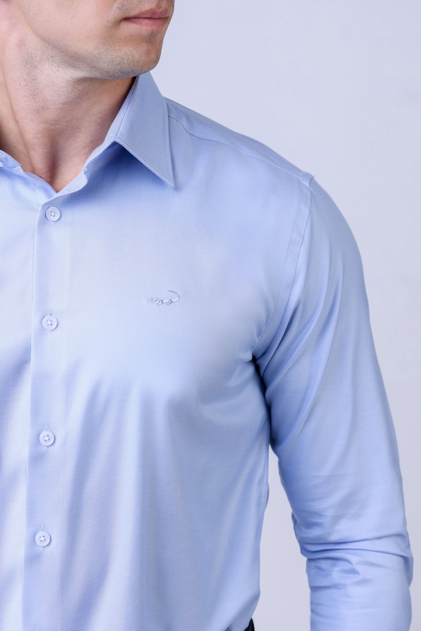 CROCODILE MEN FORMAL SEASONAL SHIRT SLIM FIT FS-Powder