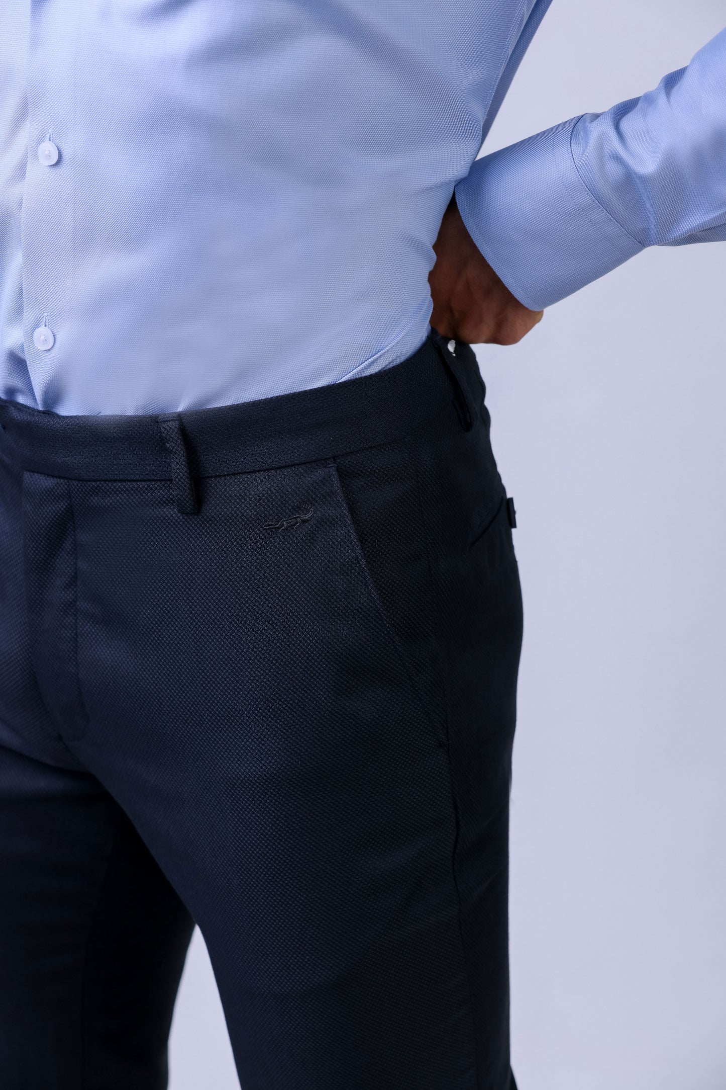 CROCODILE MEN ENTRY FORMAL SLIM FIT TROUSER- Dark Denim