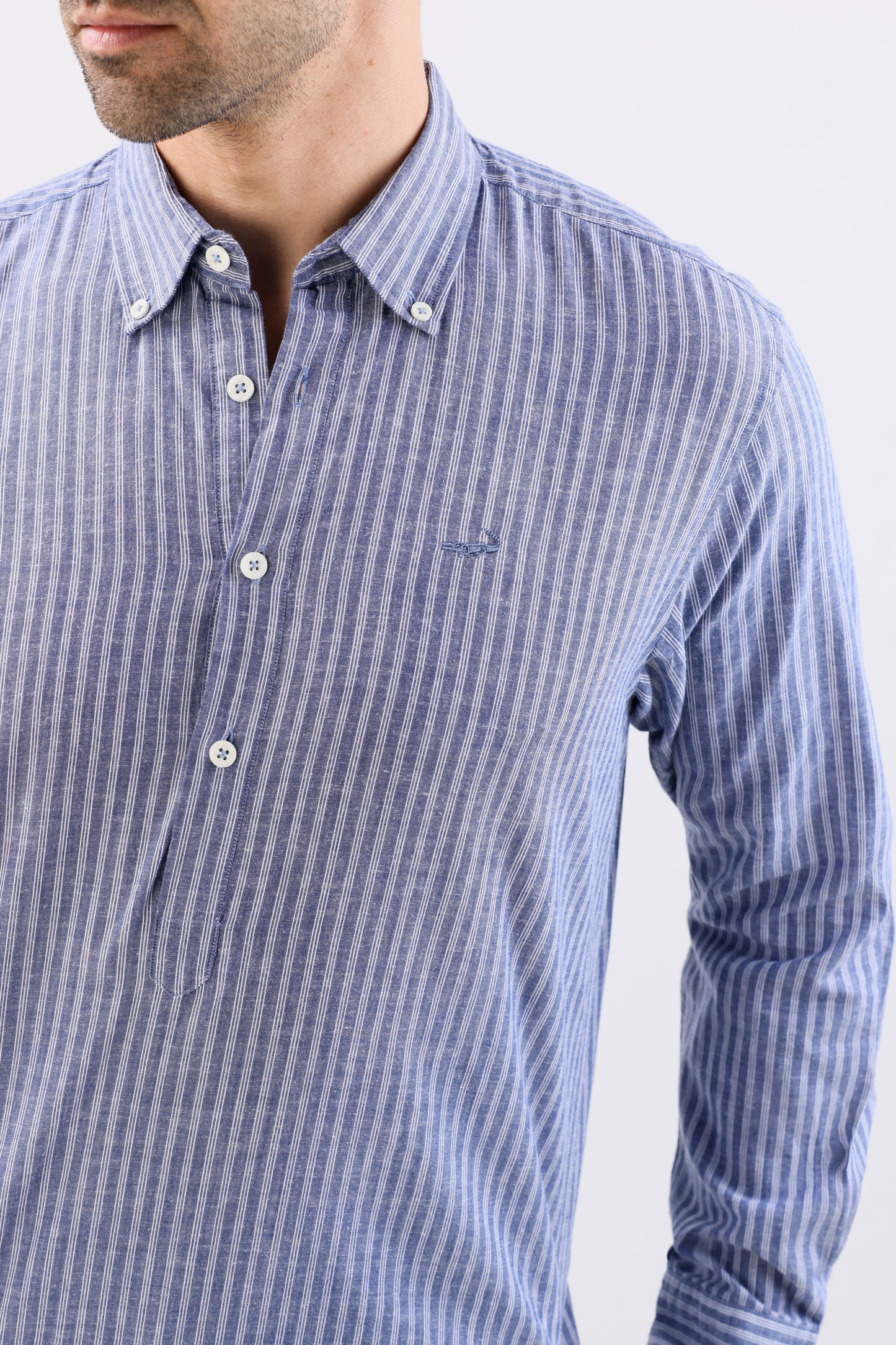 Crocodile Semi Casual Stripe Regular Fit-True Navy