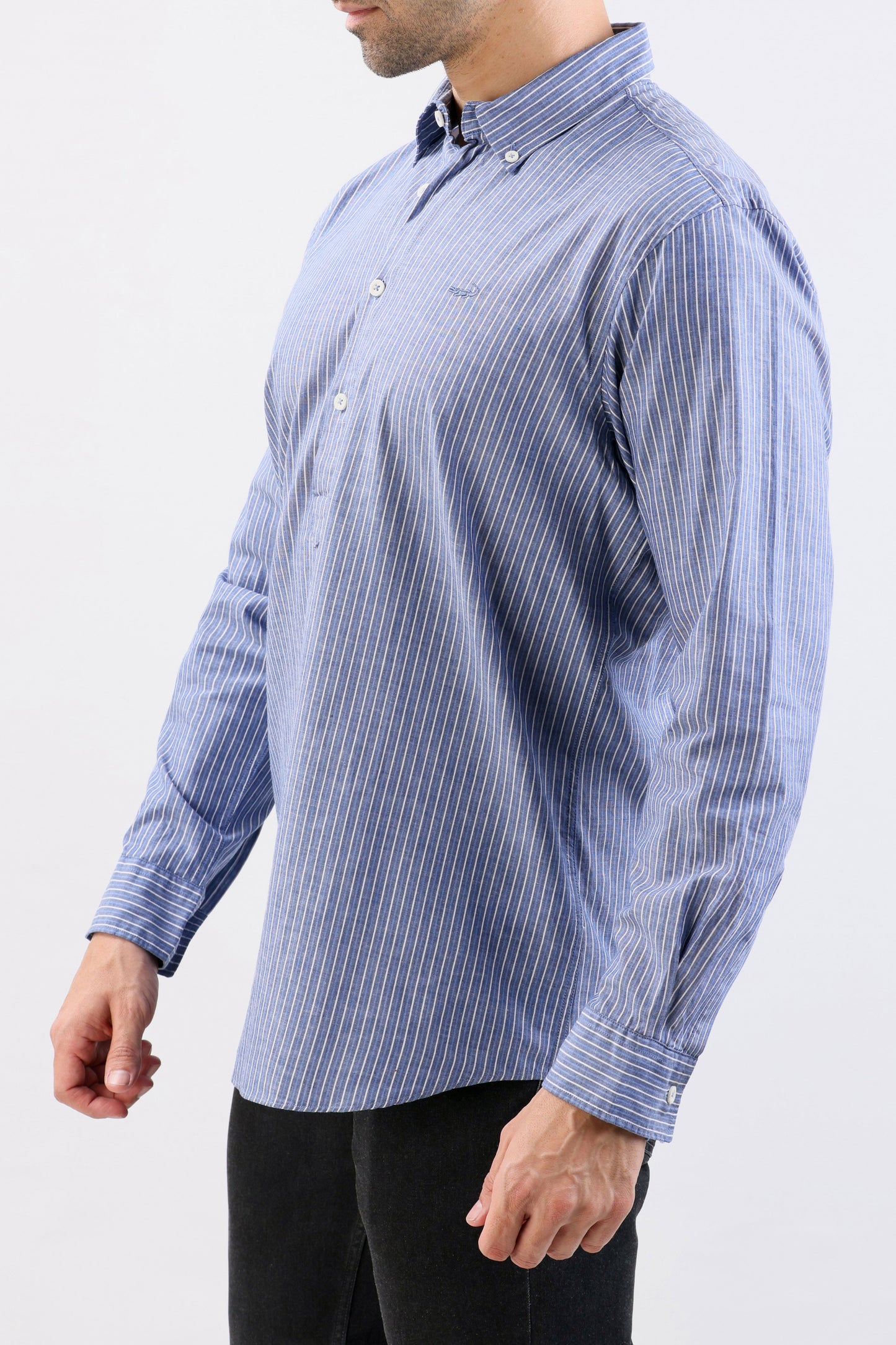 Crocodile Semi Casual Stripe Regular Fit-Navy