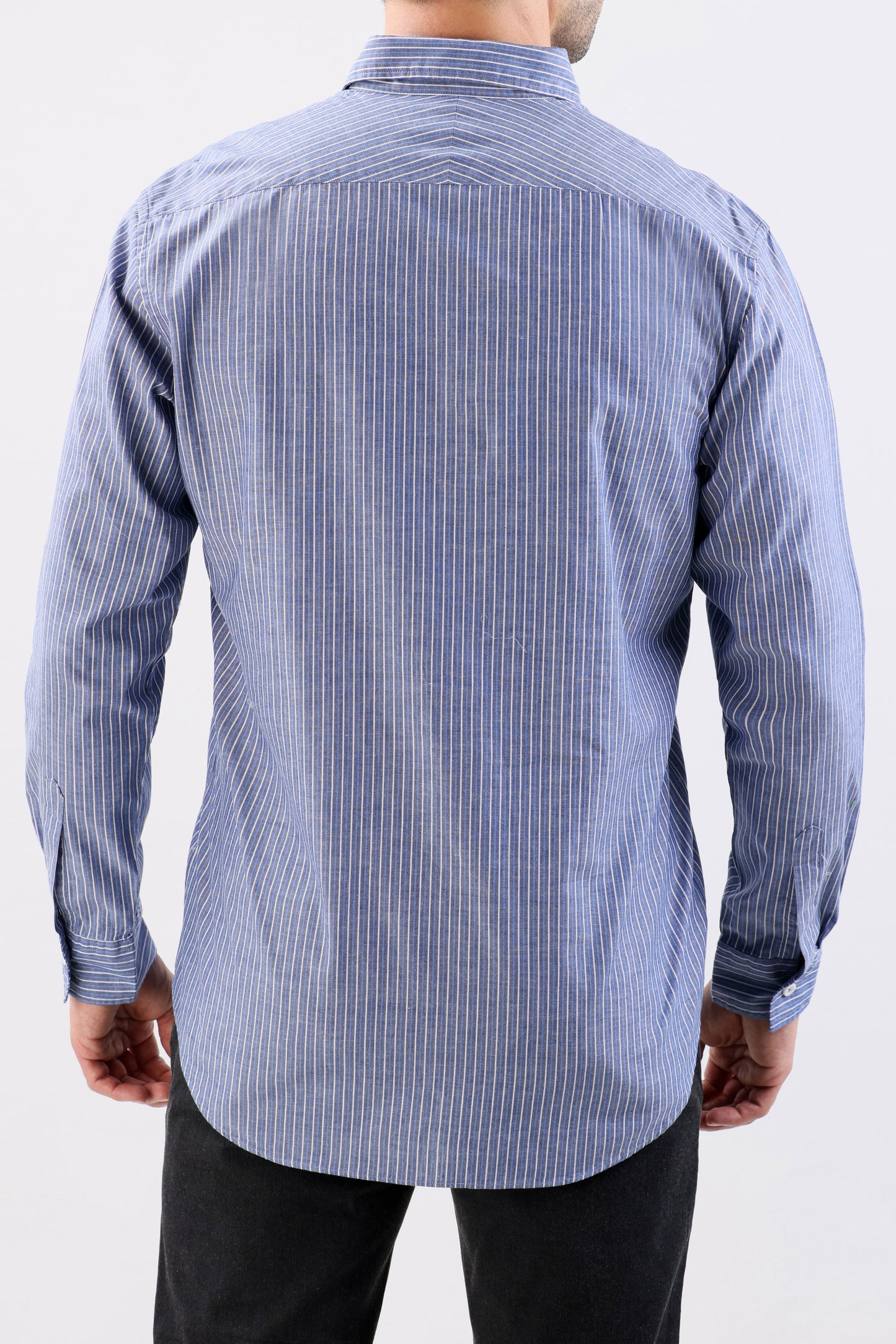 Crocodile Semi Casual Stripe Regular Fit-Navy