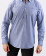 Crocodile Semi Casual Stripe Regular Fit-Navy